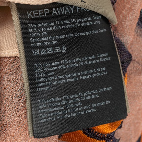 Roland Mouret PS/18 Thomas Pale Pink-Multi Iris Fils Coupe Top - Picture 13 of 13